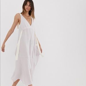 ASOS Lilac trapeze drawstring maxi dress Sz 4